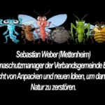 Sebastian Weber, Klimaschutzmanager der Verbandsgemeinde Eich spricht von Anpacken und neuen Ideen, um dann die Natur zu zerstören.