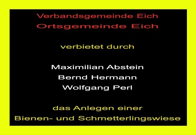 Wolfgang Perl VG Eich verbietet Blühwiese für Klimaschutz