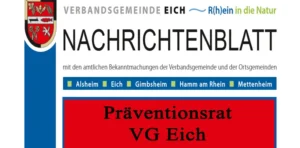 Präventionsrat bei der VG Eich durch Maximilian Abstein CDU Verbandsbürgermeister