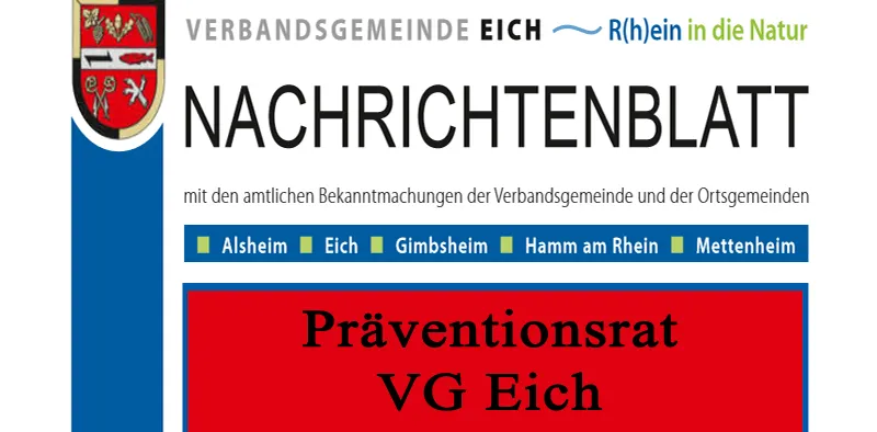 Präventionsrat bei der VG Eich durch Maximilian Abstein CDU