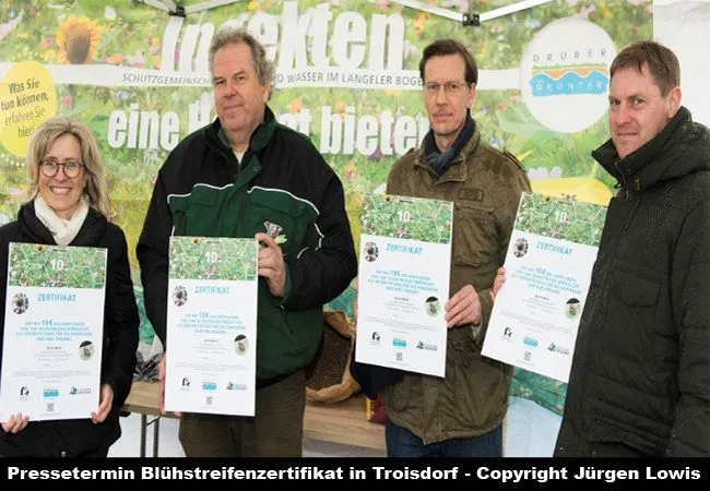 Naturzerstörung Eich gegen Blühstreifenzertifikat Troisdorf