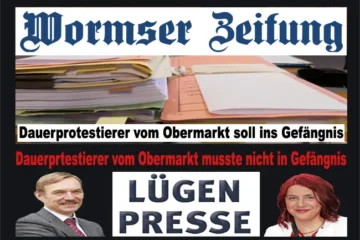Claudia Wößner und Johannes Götzen sind mit Wormser Zeitung die Lügenpresse