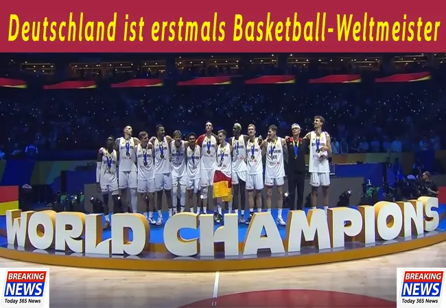 Deutschland ist erstmals Basketball-Weltmeister. Im Finale siegte das DBB-Team mit 83:77 gegen Serbien, Es ist die größte Sensation der WM